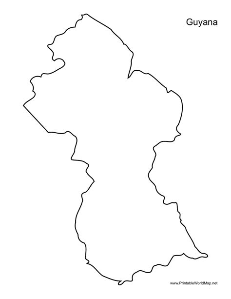 guyana map template